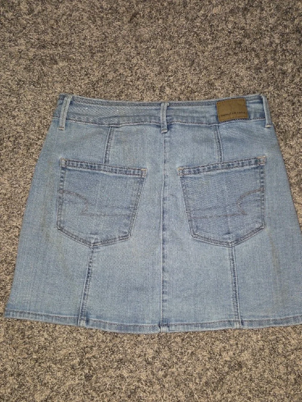 American Eagle Outfitters Light Blue Button-Front Denim A-Line Skirt